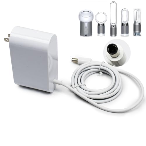 Replacement Charger for Dyson Air Purifier Fan BP01 TP04 TP4A HP04 TP05 TP06 TP07 HP06 DP04 PH02 PH01 PH03 PH04 PH09 HP09 TP09 HP07 TP10 Fan AC/DC Power Supply 20V 2.5A 281831-05,310415-20 White