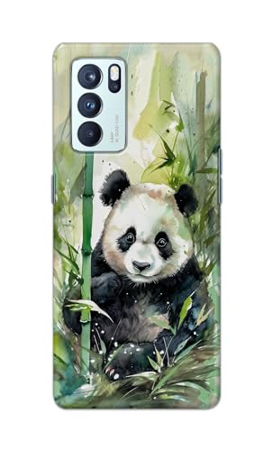 Image of Printed Hard Back Cover for Oppo Reno6 Pro 5G Back Cover (Panda -J1) -190724(EA)