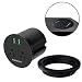 Desktop Power Grommet with 2 Power Socket & 2 USB Charging Ports.Desk Power Grommet for Desk Table Durable Plastic Top,with 6Ft Heavy Duty Extension Cord and Easy Mounting
