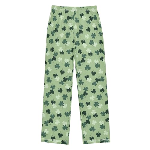 JUDIAN St. Patrick's Day Pajama Pants with Pockets, Soft Long Sleepwear & Lounge Bottoms L