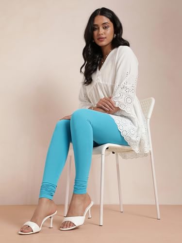 Image of TWIN BIRDS Tailored Cut and Classic Fit Super Stretchable Elastane Fabric Churidar Leggings for Women