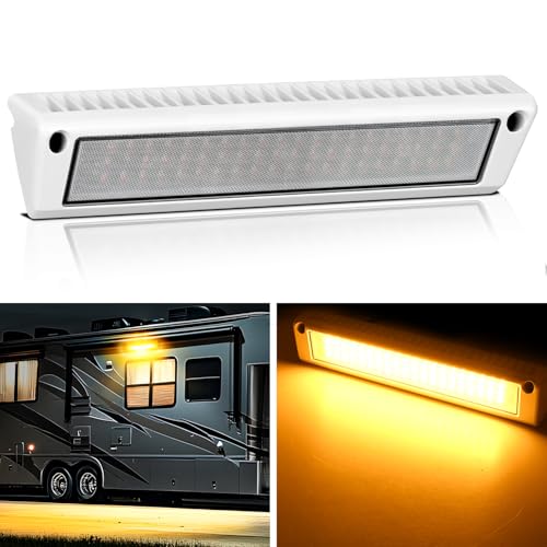 Nilight 1PC 13 Inch RV Exterior Light Amber Beam for RV Trailer Camper SUV