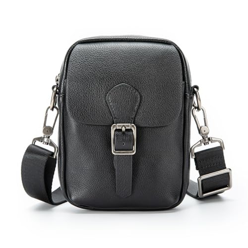 Sac épaule en cuir de vachette véritable au style vintage et texture patinée unique