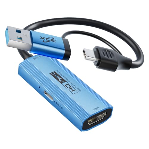 YOUGO LEE Video Capture Card with 100W PD Fast Charging, 4K 60Hz Input to 1080P 60FPS, HDMI to USB C/A, Best for Switch2/1 Steam Deck PS5 iPad & Quest 3, Pro OBS Streaming by YOUGO LEE - Used condition - US$11.21