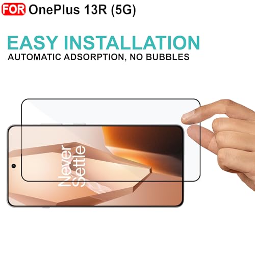 Image of CEDO Tempered Glass for OnePlus 13R (5G) | Screen Protector Full HD Quality Tempered Glass Anti-Scratch Edge to Edge Coverage with Easy Installation Kit (Black)