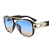  YLNJYJ Gafas De Sol Gafas De SolPiloto De Gran Tamaño Gafas De Sol Moda Para Mujer Gafas De Sol Redondeadas Con Montura De Metal Y Gafas De Sol Estil