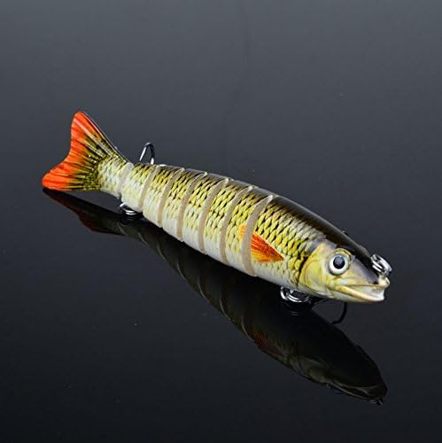 Fishing Lure Kits 5" Multi Jointed Fishing Lures Bait Swimbait Life-like 8 Sections Sinking Tackle Fishing Hooks