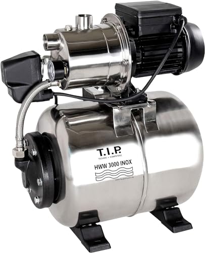 T.I.P. Hauswasserwerk Edelstahl (2.950 l/h Fördermenge, 42 m Förderhöhe, 4,2 bar Druck, 550 W,...