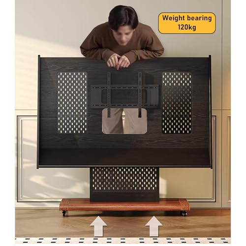 Soporte móvil para TV con ruedas y almacenamiento miniatura 7