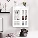 Tangkula Wall Mounted Storage Cabinet, Collection Storage Cupboard, with Adjustable Shelf, Two Elegant and Delicate Acrylic Doors, Ideal for Kitchen, Dining Room and Living Room