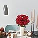 Guagb 12 Pcs Velvet Rose Artificial Flowers with Long Stems, Real Touch Fake Roses Florals for Valentine's DIY Wedding Bouquet Party Table Centerpiece Home Arrangement Decorations (Red)