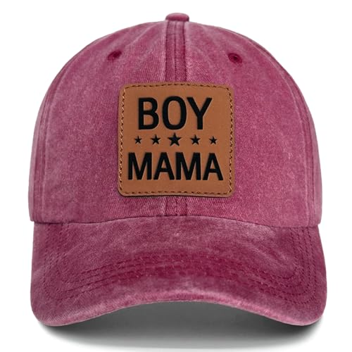 Image of Mother Mama Mom Hat for Women Leather Patch Baseball Mom Trucker Cap Gifts for Mothers Day Birthday