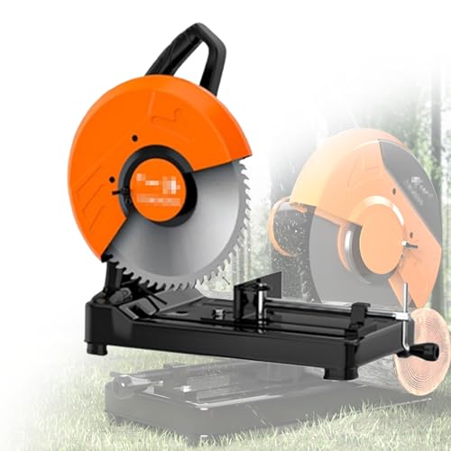 ZYT-DHRUCB Cortador de perfiles Multifuncional con Hojas de Sierra de inglete de 14'*2 y Hojas de Sierra de Metal, Profundidad de Corte de 120 mm | Corte de precisión de 45° | Diseño Anti-Vibraciones