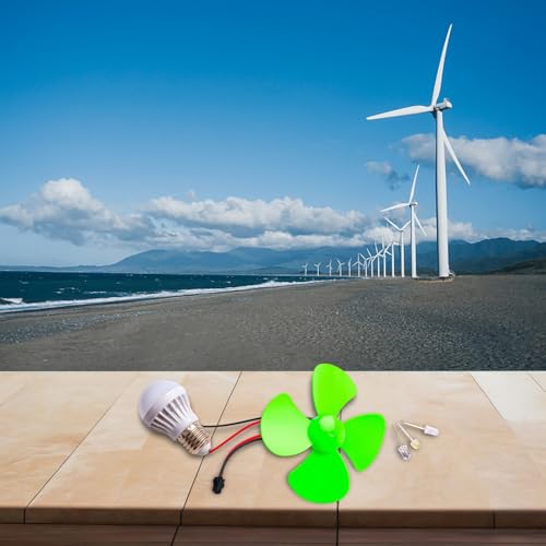 Kit de motor de turbina eólica en miniatura para proyectos de energía renovable con cuchillas (con Blub)