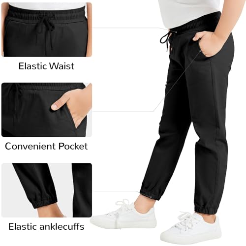 Image of Pull on Stretch School Uniform Jogger Pants for Boys and Girls(2T-16Y)
