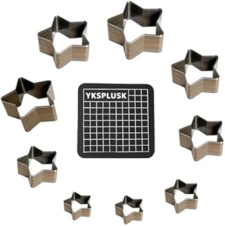 9 PCS Hollow Punch Cutter Set9 Sizes Star Shape Leather Cutting Dies Cutter ToolCutting Mold Punching Die Set for DIY Leather CraftLeather Cutter Hollow Punching Tool with Plastic Box SCS009