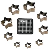 YKSPLUSK 9 Pcs Leather Hole Cutter Punch Set, 9 Sizes Star Shape Cutter Dies Tool, Cutting Mold Punching Die...