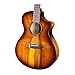 Breedlove Pursuit Exotic S Concert 6-String Myrtlewood Wood Top Acoustic Electric Guitar with Slim Neck and Pinless Bridge (Right-Handed, Tiger's Eye)