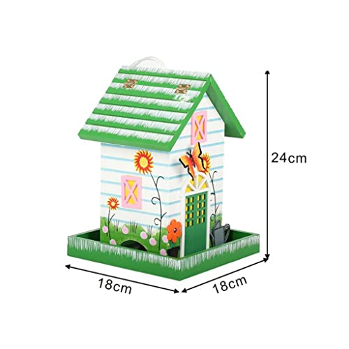 Nichoir à oiseaux vert RJJ pour aménagement de jardin et extérieur - 3