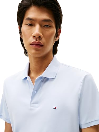 Image of Tommy Hilfiger Mens Short Sleeve Casual Polo Shirts in Regular Fit with Liquid Cotton