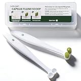 CAPSLogist Capsule Filling Spoon Set of 2, Lab Scoop Filling, Herb Powder Tool for Capsule Filler Pill Maker, Fit Empty Capsules Size 0