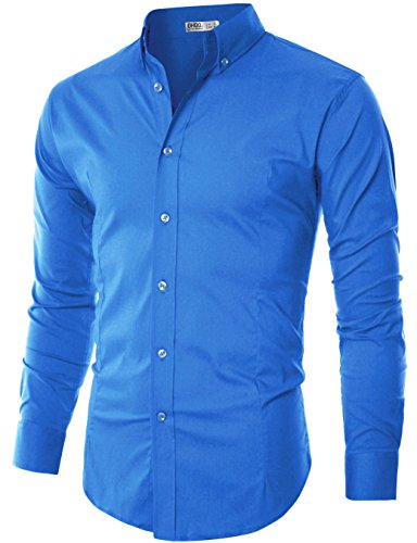 men's slim fit long sleeve button down shirts