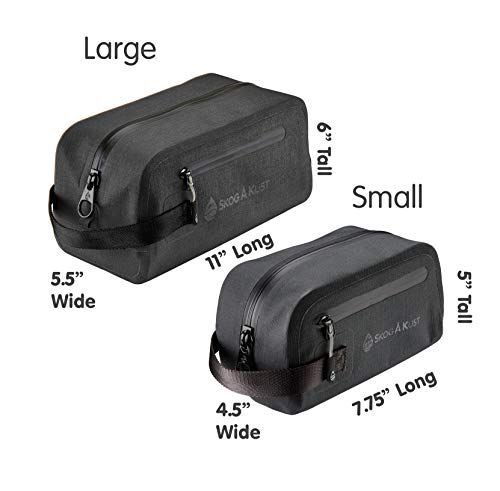 Doppsåk Waterproof & Leak-Proof Travel Toiletry Bag | Large, Black #TOP1