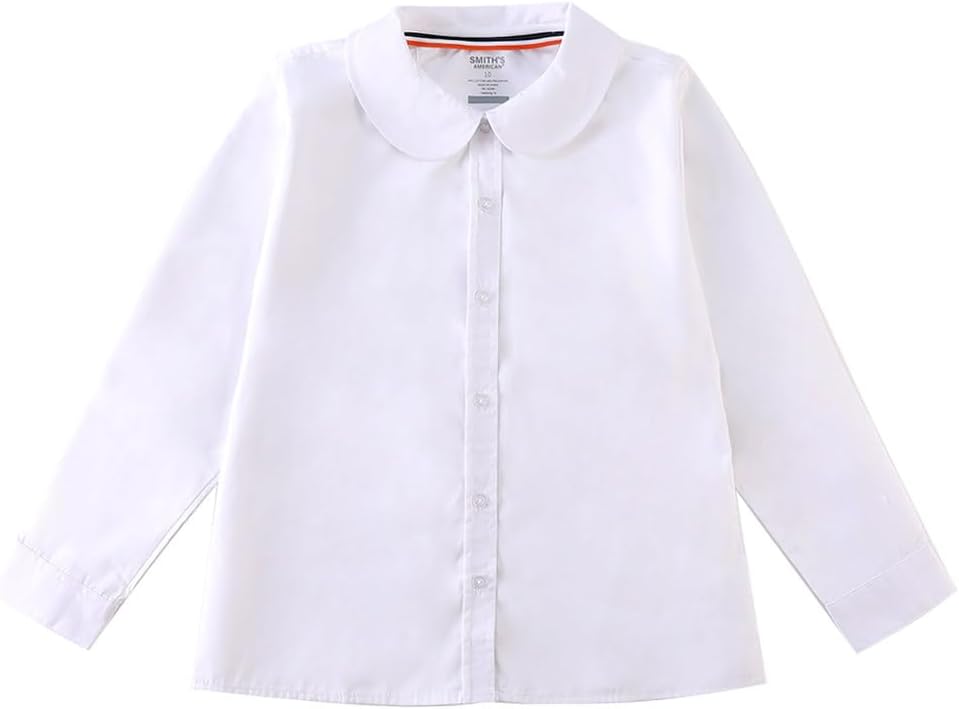 Smith's American Girls' L/S Button-Up Shirt - White, 18