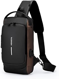 حقيبة ماسنجر من موتيفيا للرجال باللون الذهبي مقاس كبيرة