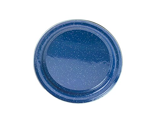 GSI Outdoors Stainless Steel Rim Blue Graniteware Salad Plate, 31522 GSI Outdoors Stainless Steel Rim Blue Graniteware Salad Plate, 31522
