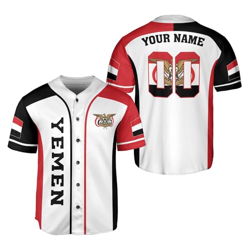 Camiseta de béisbol Yemen orgullo bandera Yemen para hombre miniatura 1