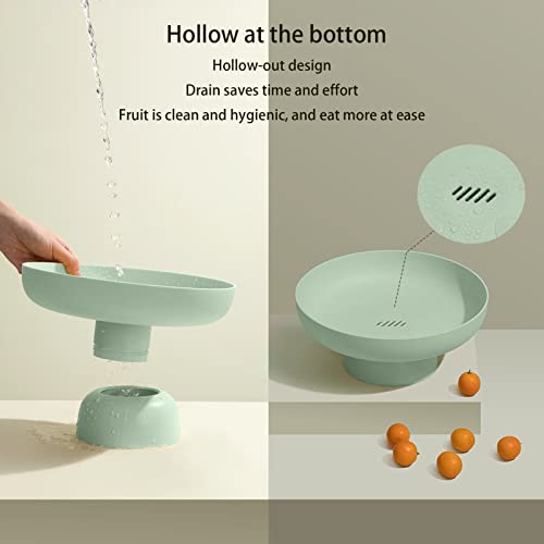 Goodcorn Fruit Tray Fruit Plate Plastic Filter Vegetable Basket Footed Fruit Bowl Snack Kitchen Tool Suitable For All Kinds Of Fruits Drainable #TOP1