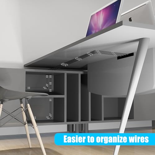 XHF 50pcs Medium Self Adhesive Cable Clips Clear,Wire Clips Cable Management Wire Organizer Cord Holder for Under Desk, Car, Wall, TV PC Ethernet Cable by XHF - Used condition - Image 5