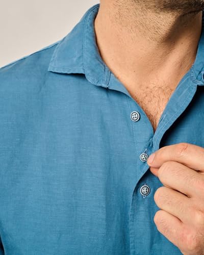 johnnie-O Short Sleeve Hangin' Out Linen Button Down Shirt - Gianni2