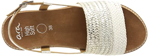 ARA Kent, Sandali Donna, Argento Bianco Platino