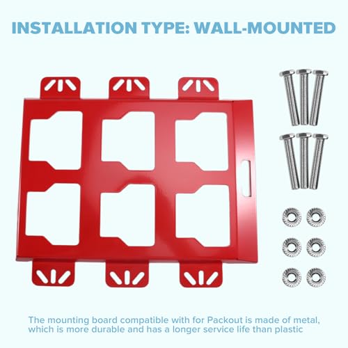 Boîtes à outils suspendues avec ce support mural rouge robuste - 7