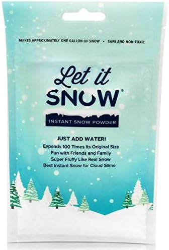 Let it Snow Instant Snow Powder - Made in The USA Premium Fake Artificial Snow - Great for Holiday Snow Decorations and Slime