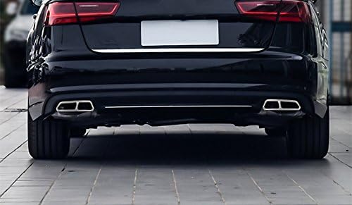 Stainless Rear Exhaust Muffler Tail Pipe Trim Cover 2pcs for Audi A7 S7 2015-2018