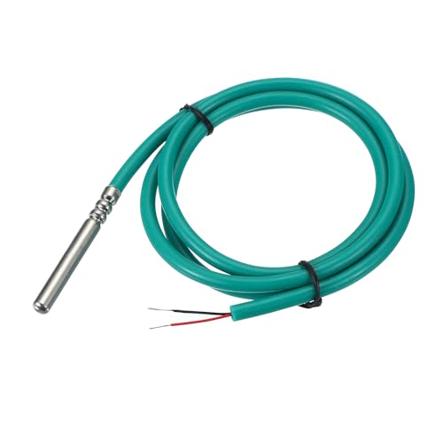 PATIKIL 5K NTC Temperature Sensor, 39 Inch 1% 3950 Waterproof Copper Temperature Sensor Probe Temp Sensor Digital Temperature Transmitter Extension for Air Conditioner Fridge, Green