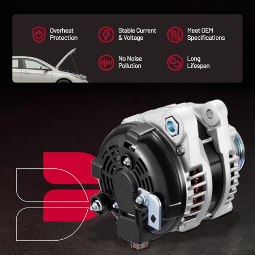 Image of BDFHYK Alternator Compatible with Acura TSX 2009-2014 2.4L L4,Compatible with Honda Accord 2008-2012 2.4L L4 Replace 104210-5890,06311-R50-505RM,31100-R40-A01,31100-R40-A01RM,CSF89,13-9444,11390