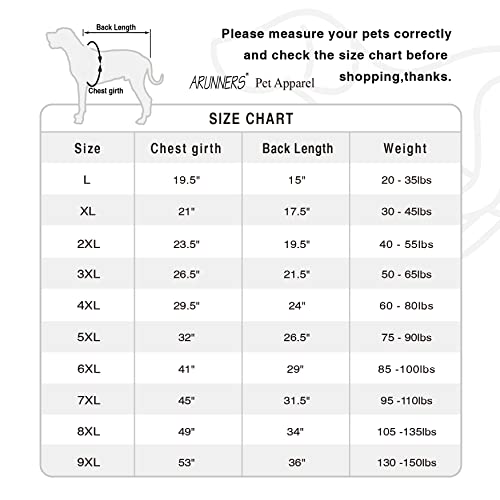 Arunners Extra Large Dog Clothes Hoodies Zip Up Sweaters For Big Dogs Labrador Golden Retriever Blue 5Xl #TOP1