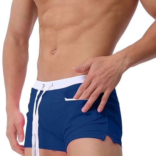 Traje De Baño Hombre Bañador Natacion Hombre Disolvente Bolsa Playa Chico Bañadores Boxer forro Compresion Calzones Banho Homem Broma Gracioso Con Azul Marino Pantalon Deportivo Ropa Mallas Cortas
