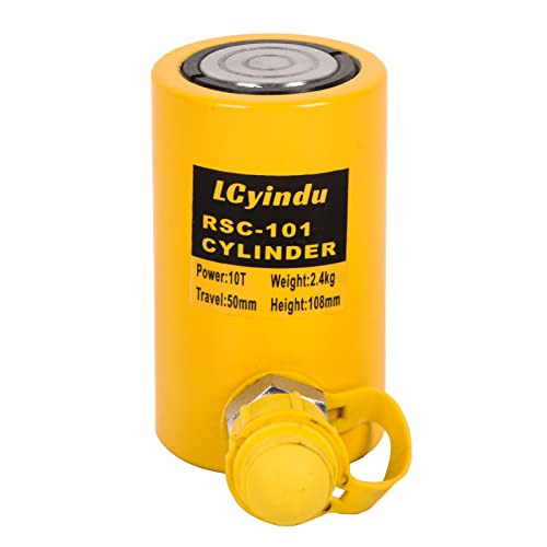 Image of 10T Hydraulic Cylinder Jack Ram 2 inch Stroke Solid Single Acting Hydraulic Ram Cylinder Hydraulic Lifting Jack for Machinery, Bridge, RSC-101