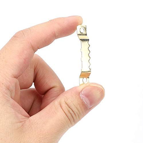 Image of 100Pcs Photo Frame Hangers Hooks, Hanging Hooks, Double Sided Sawtooth, Hardware Tools for Fixing, Hanging Photos, Posters,WJ-30021