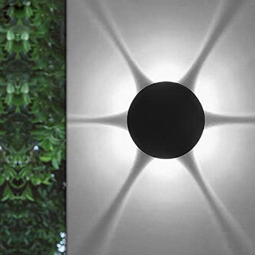 6W LED Lamp Outdoor/Indoor Gate Door-side Garage Wall Sconces Light Fixture Waterproof IP65 Black Pure White