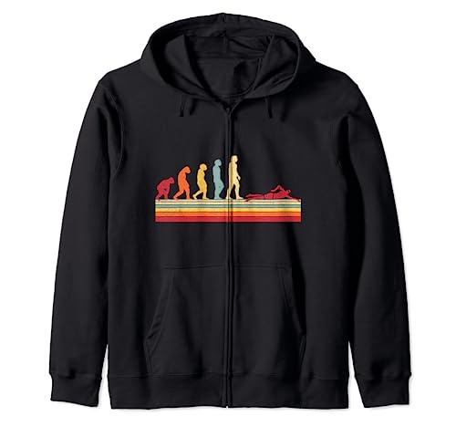 Evolución del hombre Natación retro vintage nadadores Sudadera con Capucha