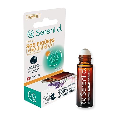 SERENI-D - ROLL-ON CALMANTE PARA PICADURAS DE CHINCHES - Efecto calmante anti-picazón, antiséptico y cicatrizante - Concentrado de aceites esenciales 100% puros y naturales - 5 ml