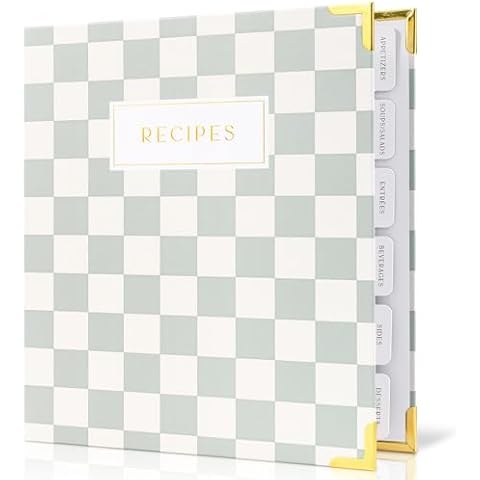 ZICOTO Recipe Binder with Sleeves Cover