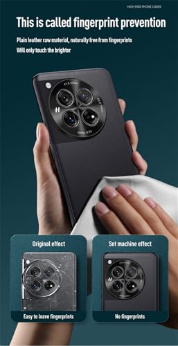 Étui OnePlus 12 cuir PU vert pour utilisation active au quotidien