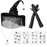 Elegantes 4-Teiliges Zubehör Set, Hexen-Look für halloween kostüm damen